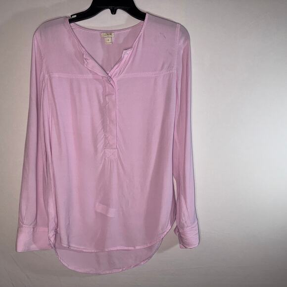 J.‎ Crew Women Casual Spring Lavender V-Neck Blouse Long Sleeve Size Small - Picture 1 of 6